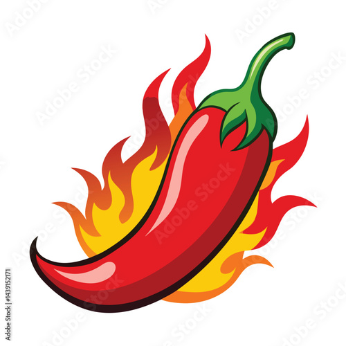 red chilli with firing vector