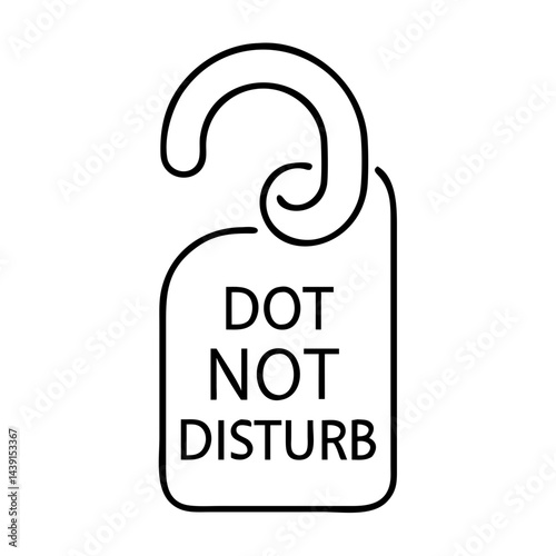 do not disturb sign icon, do not disturb sign line art - simple line art of do not disturb sign, perfect for do not disturb sign logos and icons