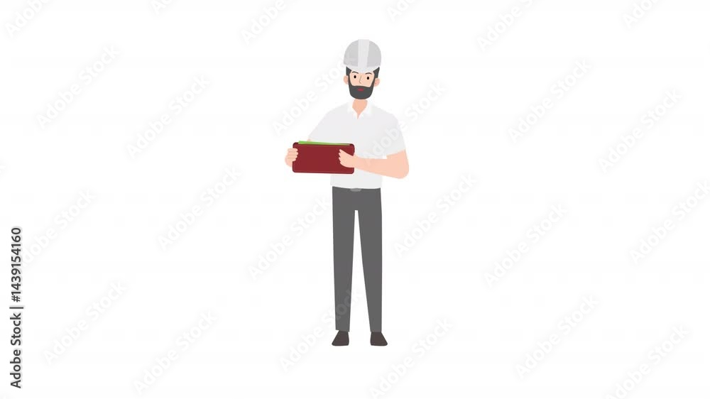 Man holding wallet cartoon animation
