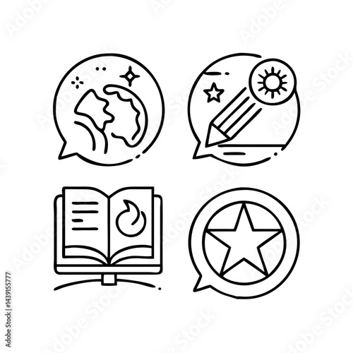 fiction and non fiction s icon, fiction and non fiction s line art - simple line art of fiction and non fiction s, perfect for fiction and non fiction s logos and icons