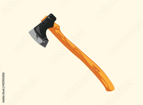 Vector repairer. Illustrations of Axe tool. Set of cartoon Carpenter Tools