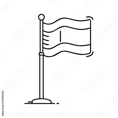 flag at half mast icon, flag at half mast line art - simple line art of flag at half mast, perfect for flag at half mast logos and icons