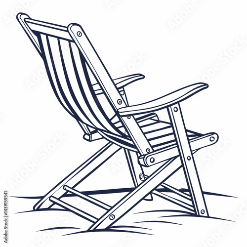 chaise longue on white background