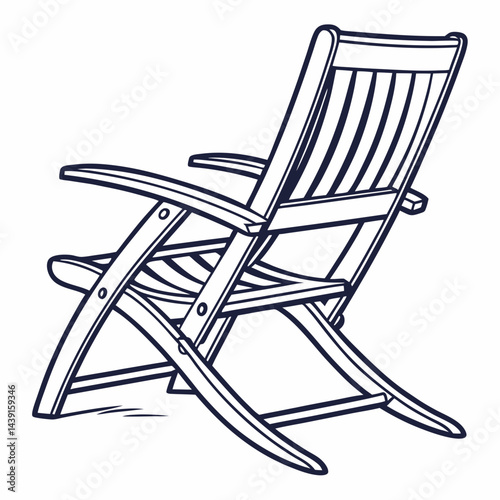 vector illustration of a chaise longue