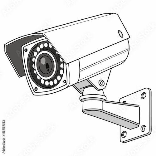 security camera vector illustration