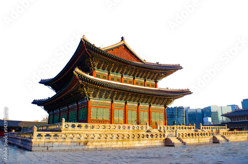 Canvas Print seokeodang palace, located in the gyeongbokgung palace isolate on transparent background