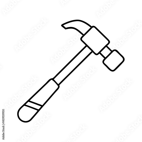 hammer icon, hammer line art - simple line art of hammer, perfect for hammer logos and icons