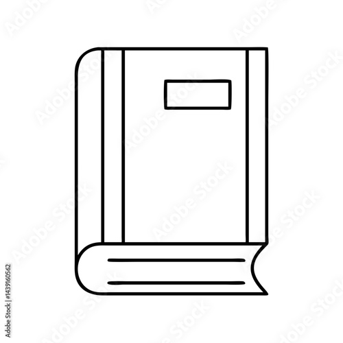 hardcover book icon, hardcover book line art - simple line art of hardcover book, perfect for hardcover book logos and icons