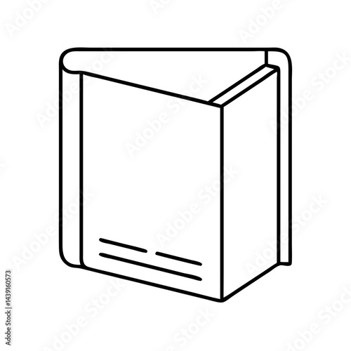 hardcover book icon, hardcover book line art - simple line art of hardcover book, perfect for hardcover book logos and icons