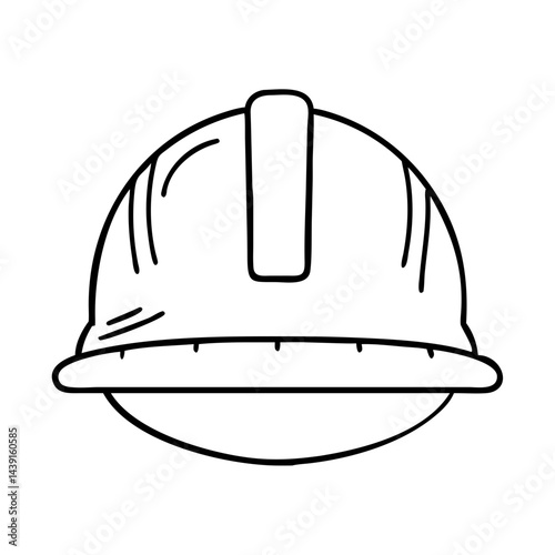 hard hat icon, hard hat line art - simple line art of hard hat, perfect for hard hat logos and icons