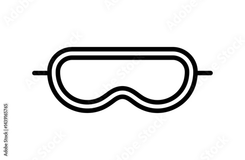 アイマスクのシンプルアイコンベクターイラスト