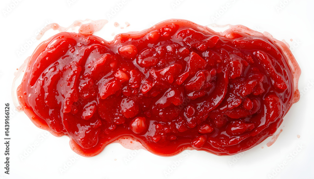 red strawberry isolated on white