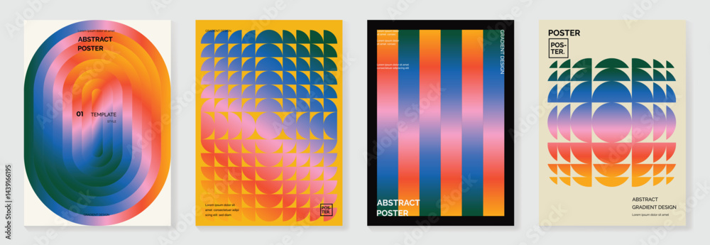 Abstract vibrant gradient background vector. Retro cover template with shapes, 70s colorful and liquid color. Modern wallpaper design perfect for social media, idol poster, photo frame.