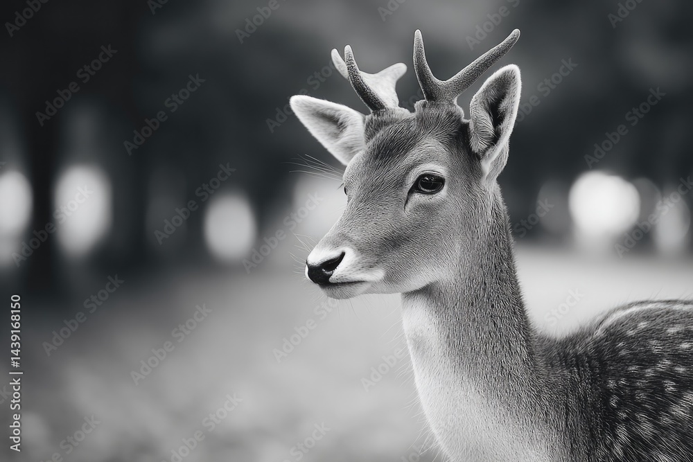 Obraz premium close-up of majestic mammal against blurred crowd in background with ample copy space