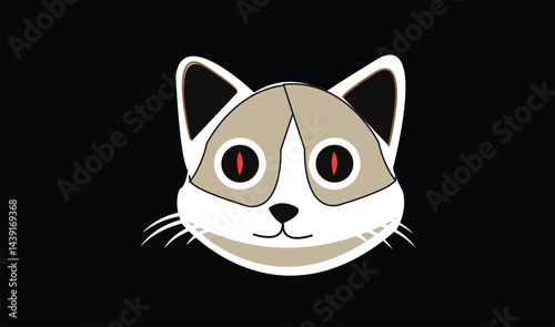 Cat emoji icon vector image.