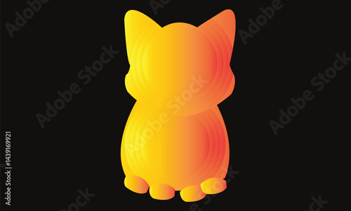 Cat emoji icon vector image.