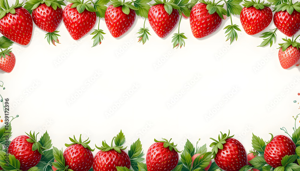 frame of strawberries frame of strawberries