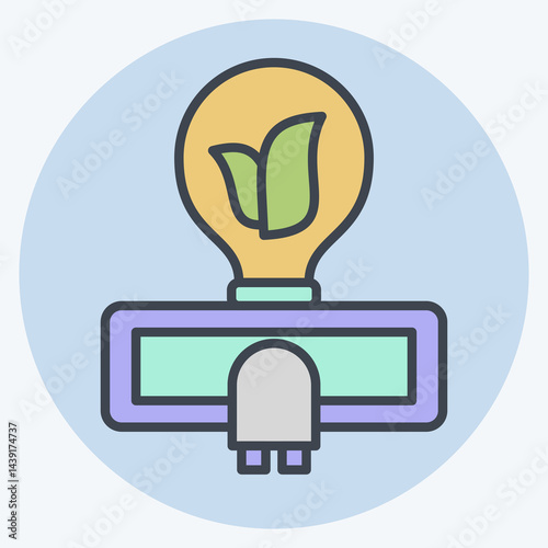 Icon Solar Energy. related to Save the World symbol. color mate style. editable