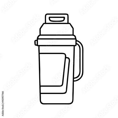 coffee thermos icon, coffee thermos line art - simple line art of coffee thermos, perfect for coffee thermos logos and icons