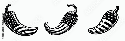 The Chili Pepper. Symbol Vector Clip art. Spicy capsicum a culinary ingredient flavorful cooking enhancer kitchen staple.