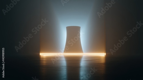 Wallpaper Mural Atmospheric view of a nuclear power plant surrounded by fog creating a mysterious and futuristic landscape in nature Torontodigital.ca
