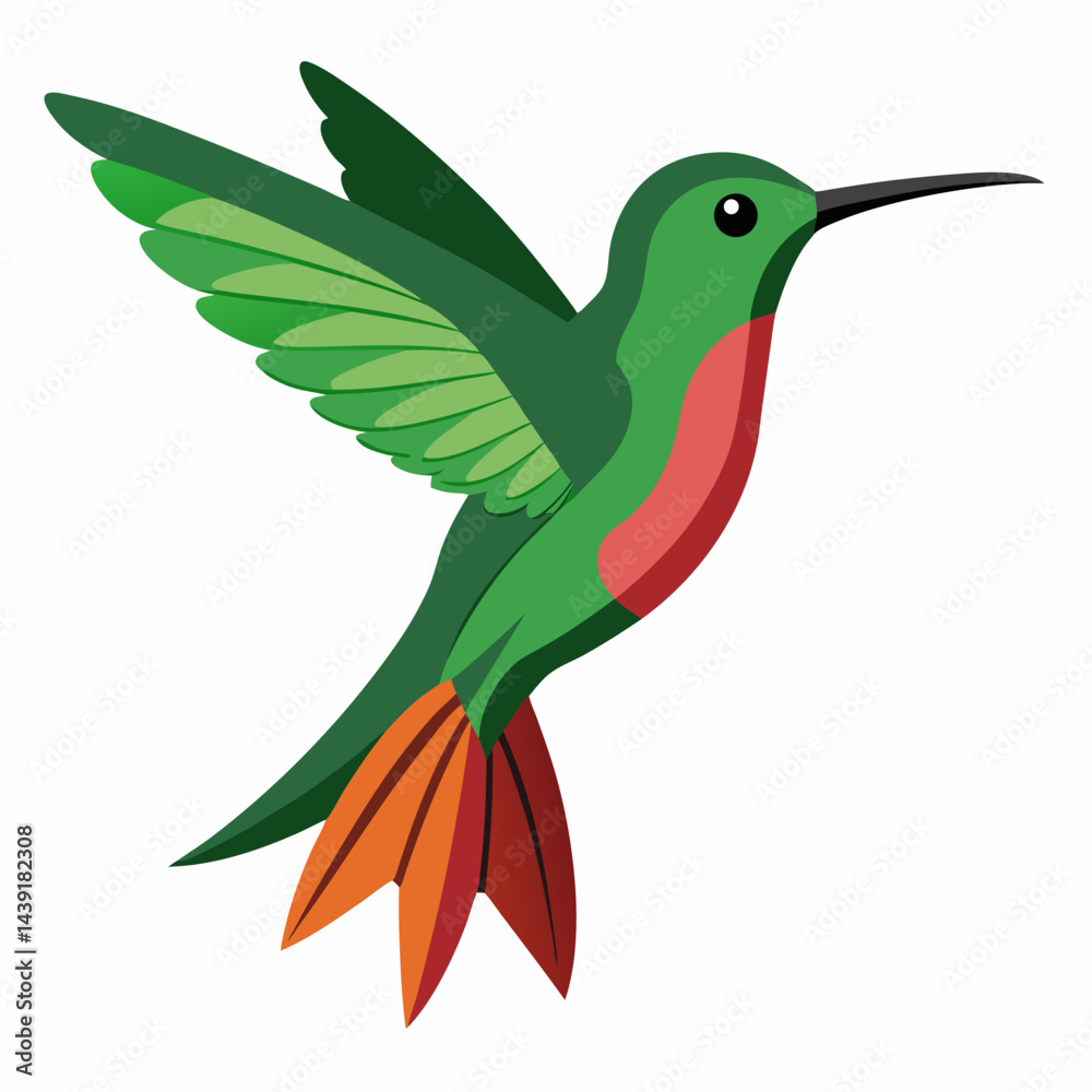 Obraz premium hummingbird and flower