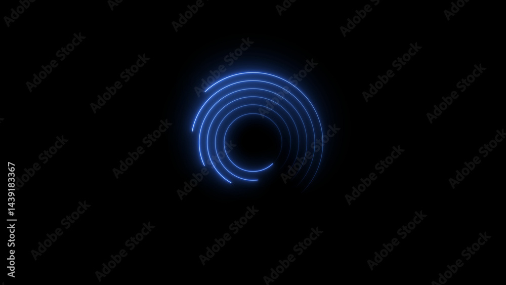 Futuristic circular loading illustration. Abstract medium purple neon light background. Laser neon lines move in a circle along a circular. on black background 4k illustration.
Futuristic circular loading illustration. Abstract medium purple neon light background. Laser neon lines move in a circle along a circular. on black background 4k illustration.