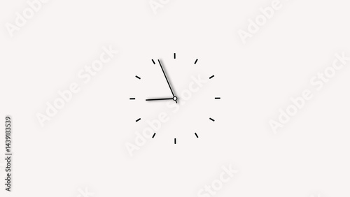 Abstract clock icon illustration. Digital and analog clock 24 hours isolated on white background.
