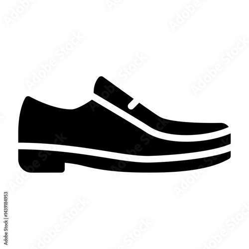 moccasin shoes glyph icon. formal shoes black illustration