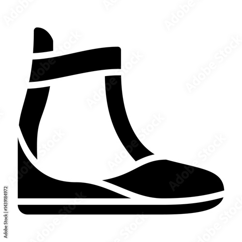 wedges glyph icon. shoes black illustration