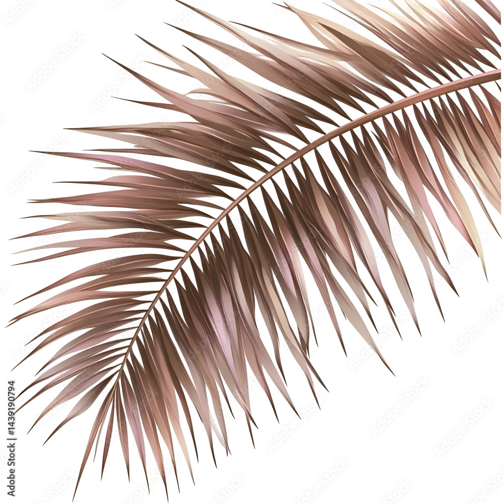 Fototapeta premium Closeup light brown pink feather detailed vanes