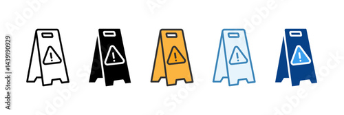 Caution Sign  Icon Set Multiple Style Collection