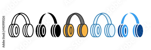 Ear Plug  Icon Set Multiple Style Collection