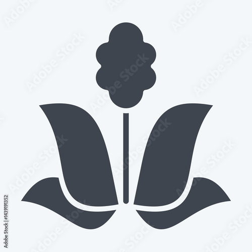 Icon Plant. related to Save the World symbol. glyph style. editable