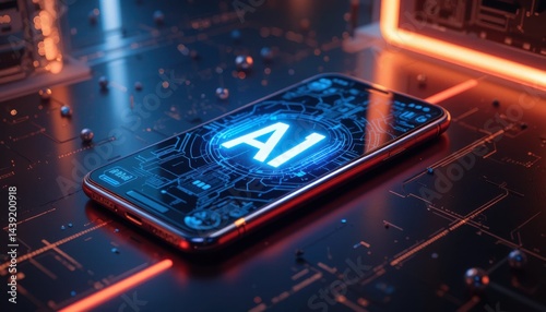mobile phone and computer keyboard Artificial Intelligence