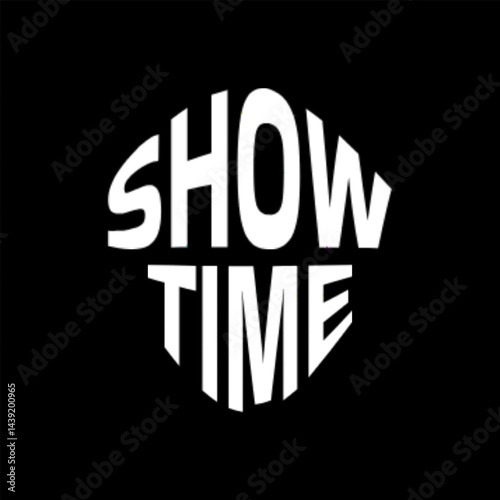 Vector text illustration for Show Time.