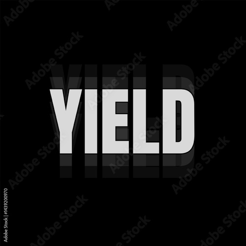 Vector text illustration for Yield.