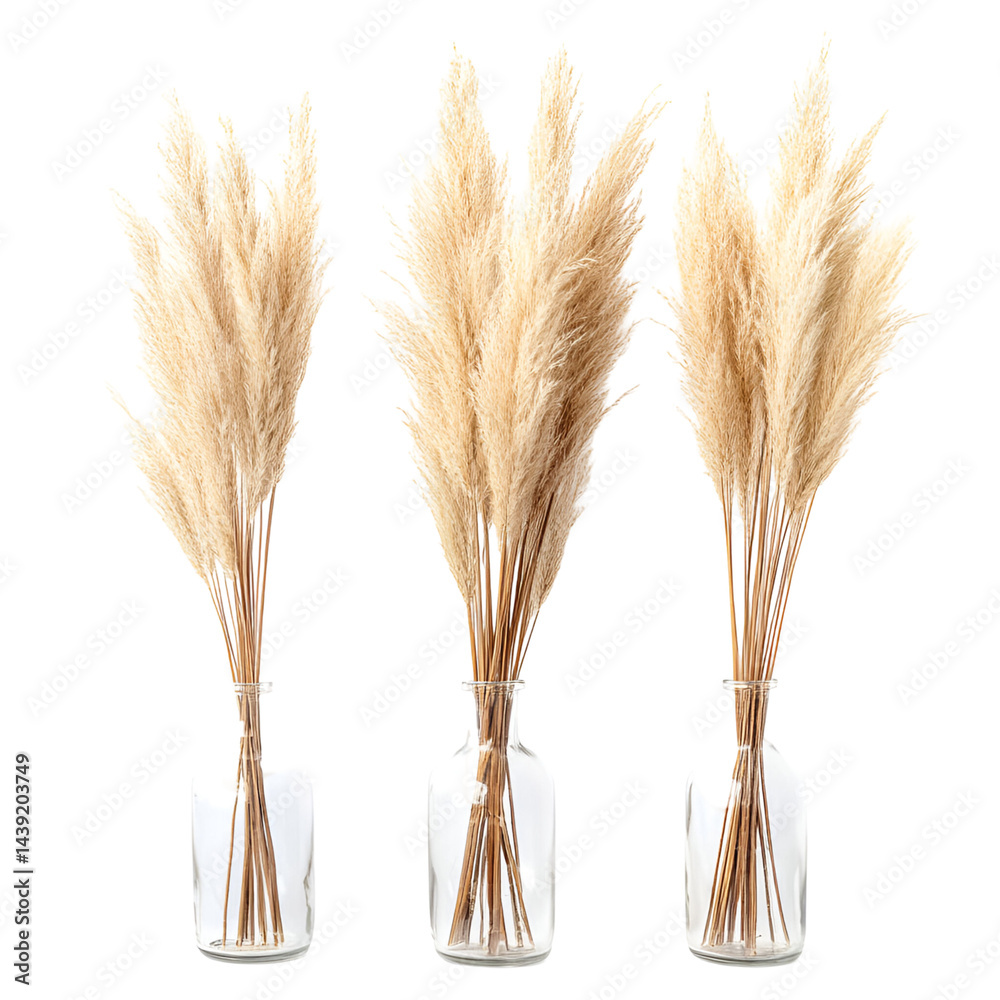 Fototapeta premium Dried pampas grass decorative arrangement