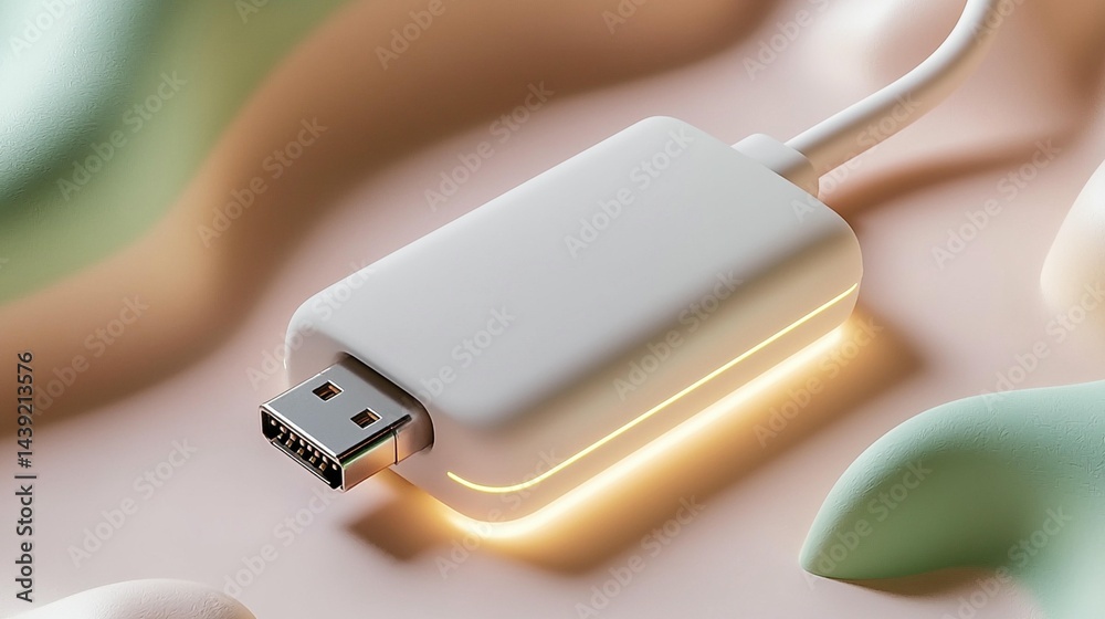 Fototapeta premium Modern digital device connector