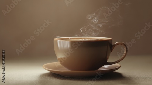 Wallpaper Mural Warm cup of coffee with steam rising in a calming setting during morning hours Torontodigital.ca