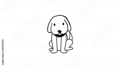 cute dog cartoon animation
