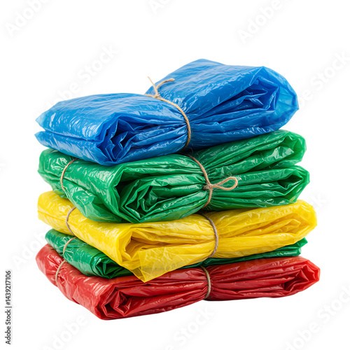 Colorful Plastic Sheets Rolls Bundles photo