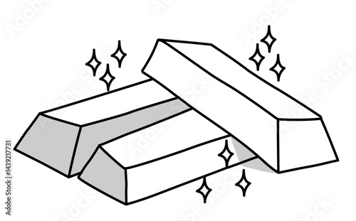Shiny Silver Ingots Precious Metal Investment and Financial Growth