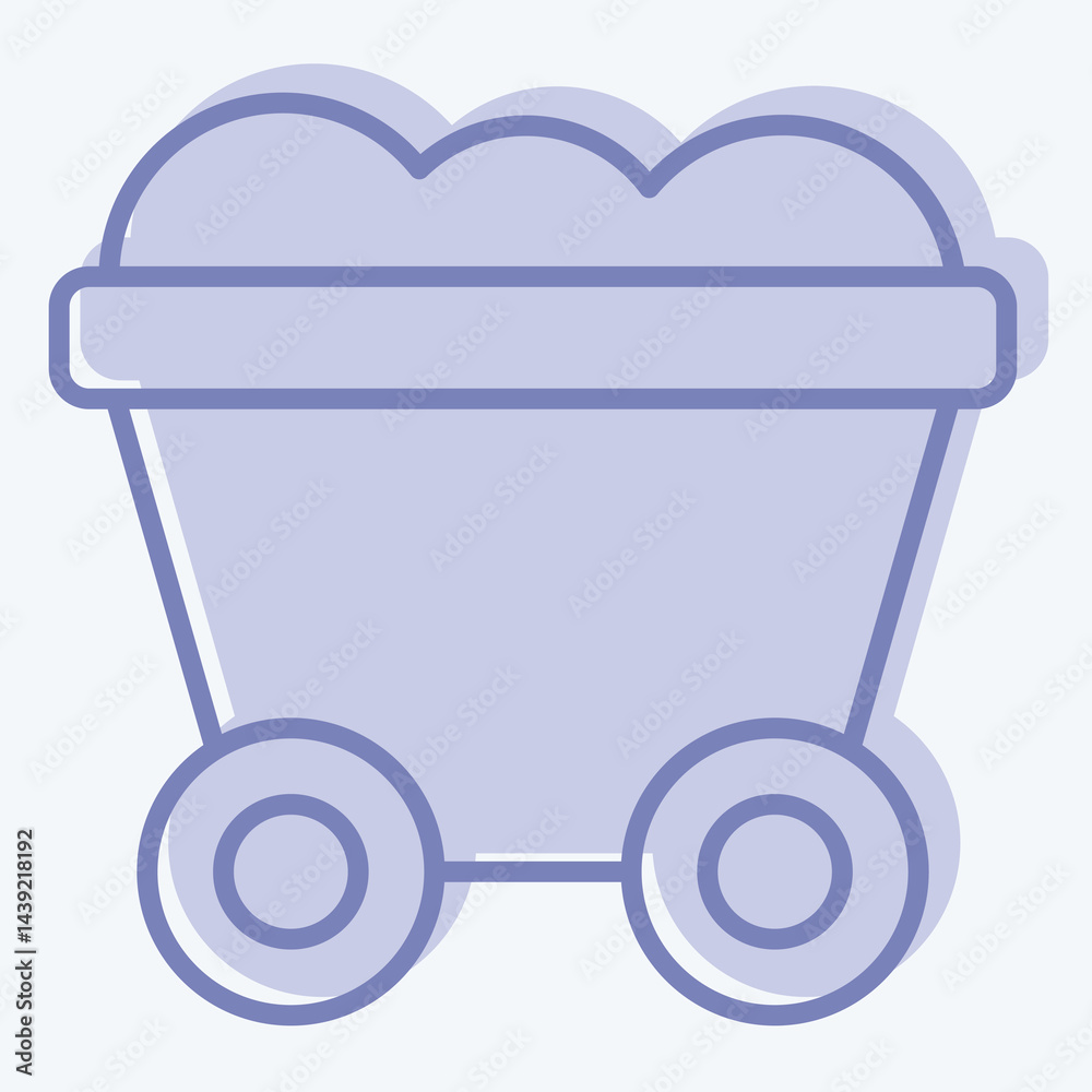 Icon Coal. related to Industry symbol. two tone style. design editable Icon Coal. related to Industry symbol. two tone style. design editable