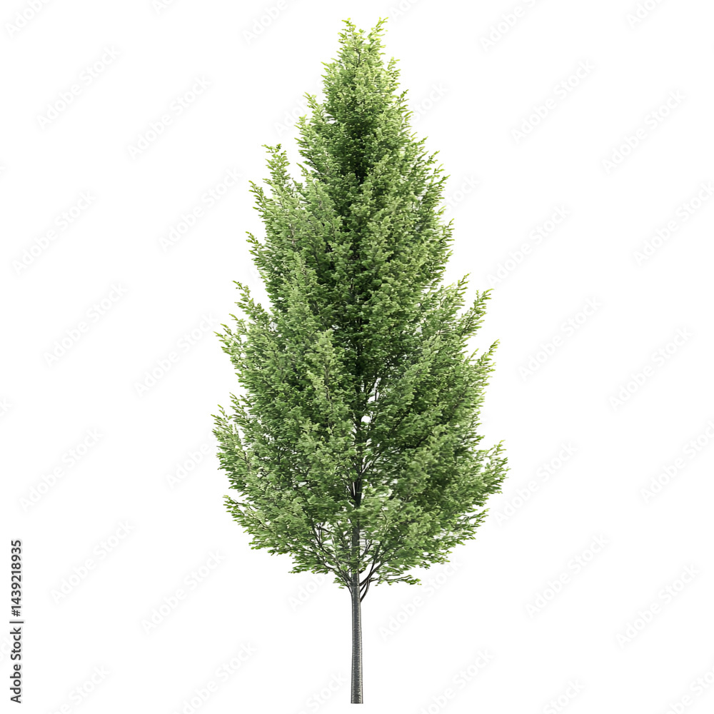 Fototapeta premium Green tree illustration high contrast background