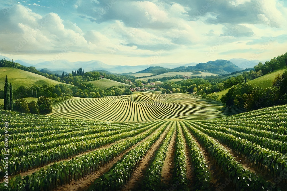 Fototapeta premium vineyard in tuscany