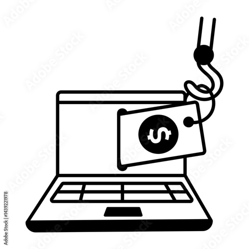 Sealing money icon in hand drawn style 

