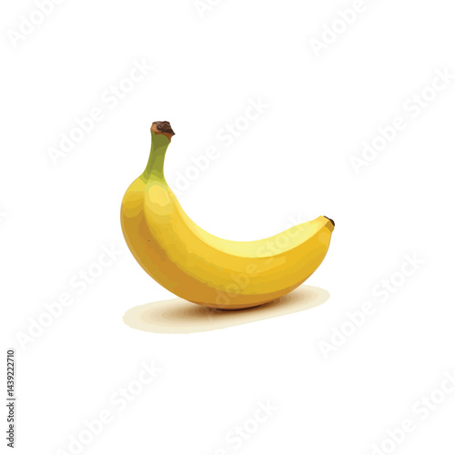 Fresh banana fruit vector image in 3D