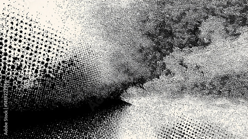 Abstract black and white textured background with gradient dots and with vintage grunge texture pack, Black grunge metal textured wall background 