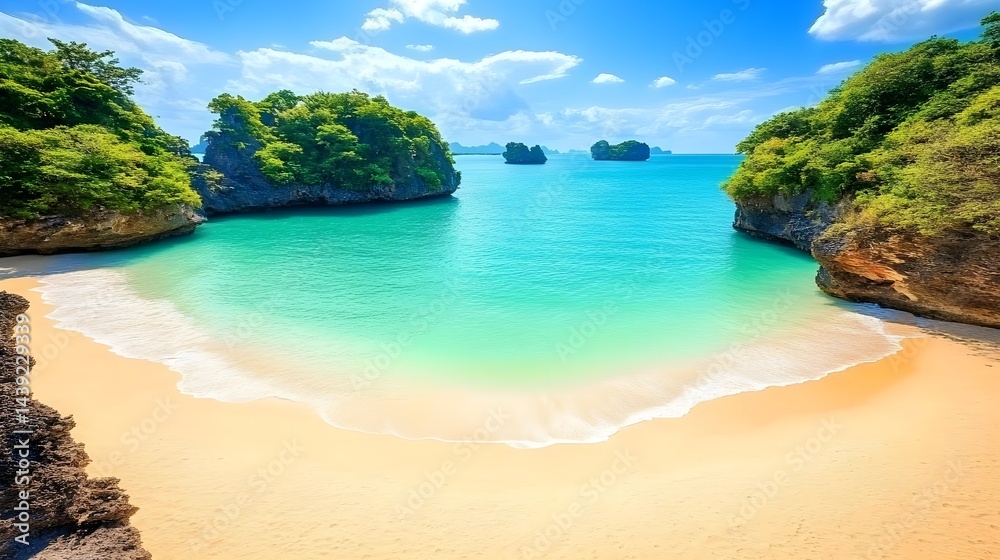 Obraz premium Exploring stunning beaches in surat thani thailand a tropical paradise awaits